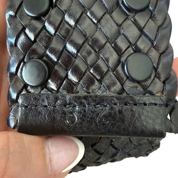 Pat Areias Braided Black Leather Belt – Handcrafted Western Style – Size 32 - Picture 4 of 7